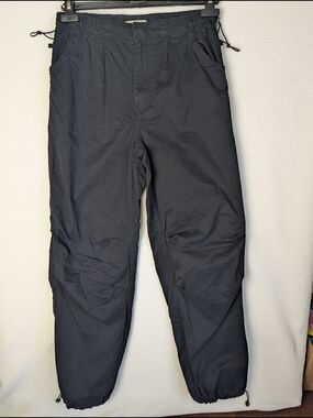 Harlow Black Elastic Waist Cargo Style Pants with Adjustable Ankles